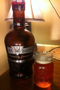 Big Daddy's Brewing Co.'s Virginia Creeper Pale Ale and one of their tank-like grolwers.