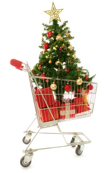Christmas tree commercialism shopping Christmas holiday