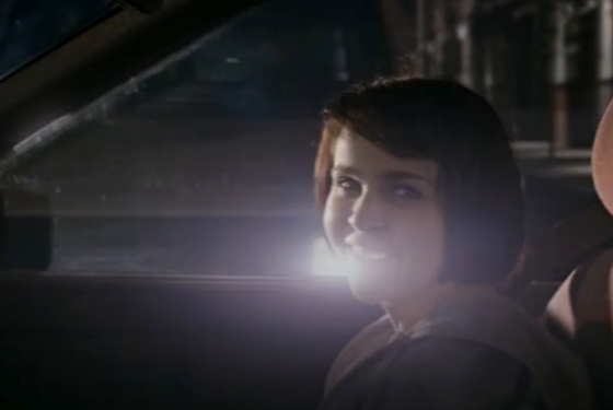 Pay attention, Mae Whitman's boyfriend! There's a car coming right at her!