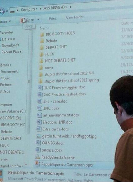 Please be careful when presenting to your class.
