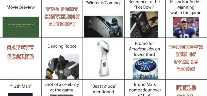 Super Bowl Bingo Card