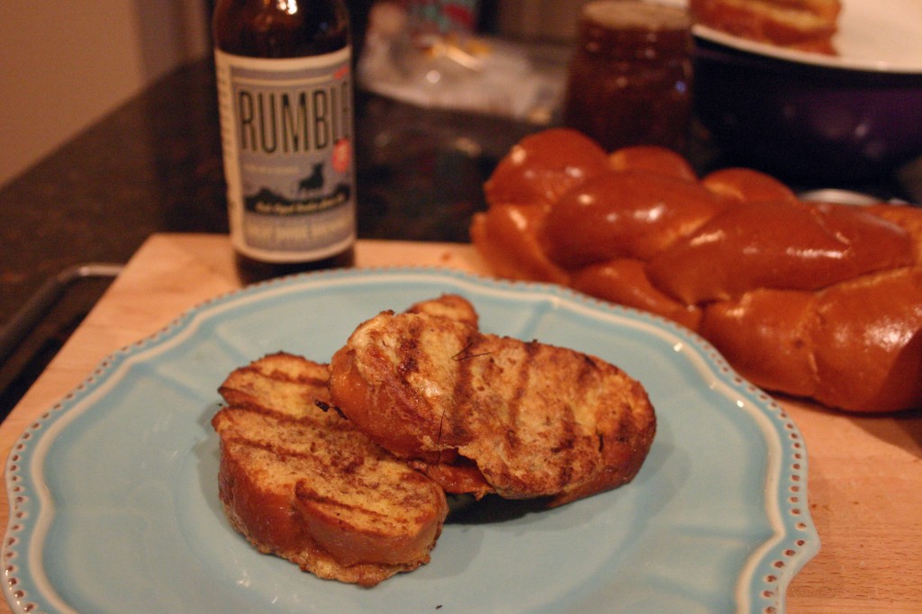 Grilled French Toast with Rumble Syrup