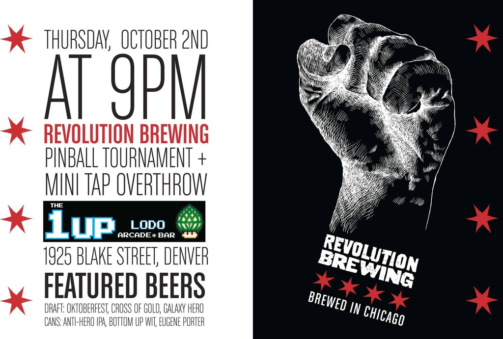 1up - revolution brewing mini tap takeover - 2014 gabf - dbb