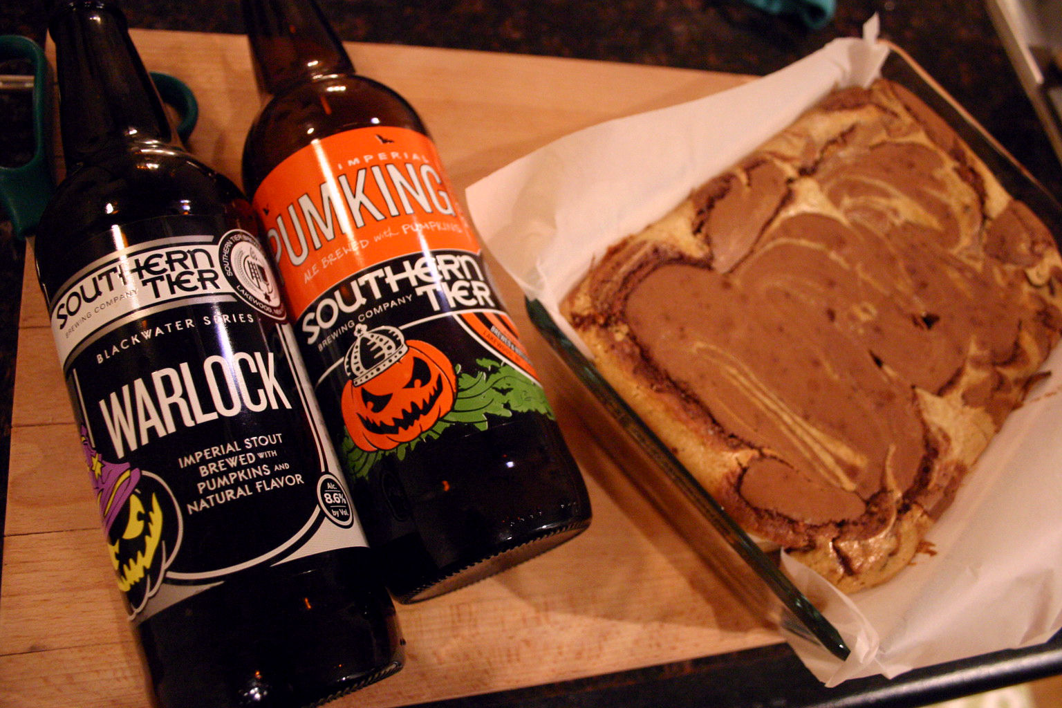 Southern Tier Pumpkin Cheesecake Brownies