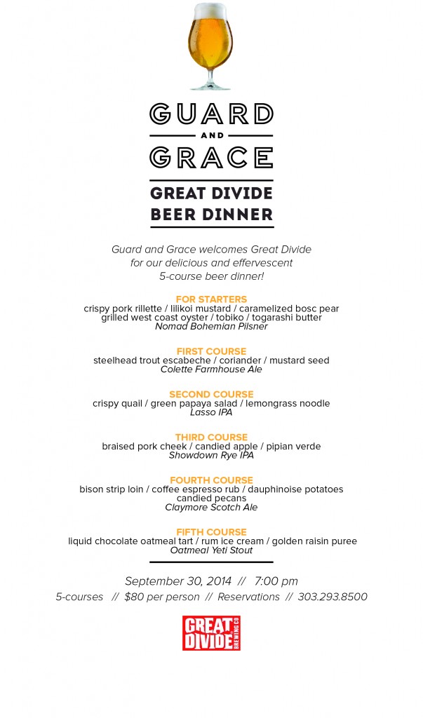 guard and grave - great divide brewing co  beer dinner - gabf 2014 - dbb - 09-30-14