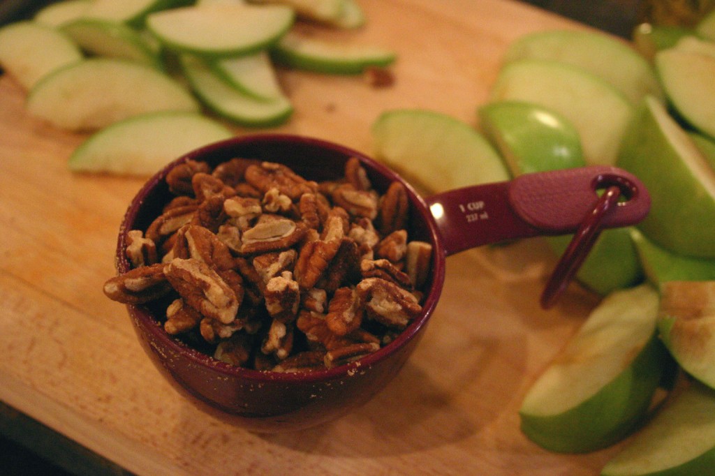 Drink and Spoon Pecan Caramel Apple Crisp