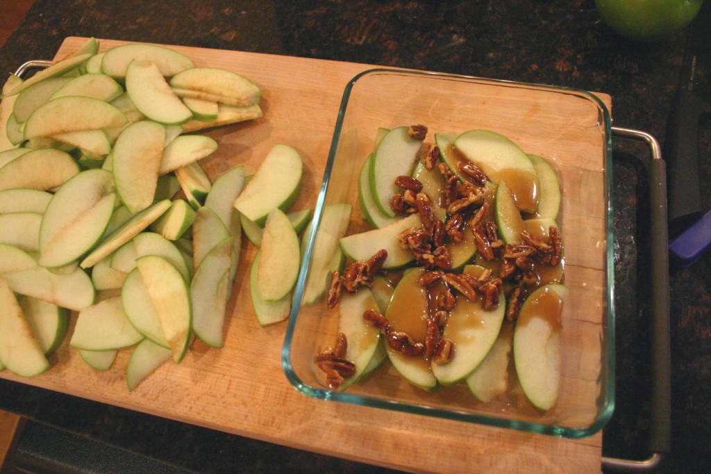 Drink and Spoon Pecan Caramel Apple Crisp