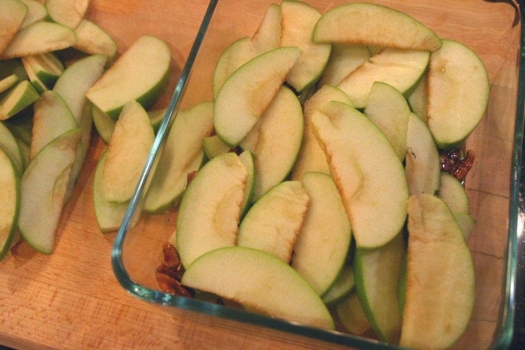 Drink and Spoon Pecan Caramel Apple Crisp