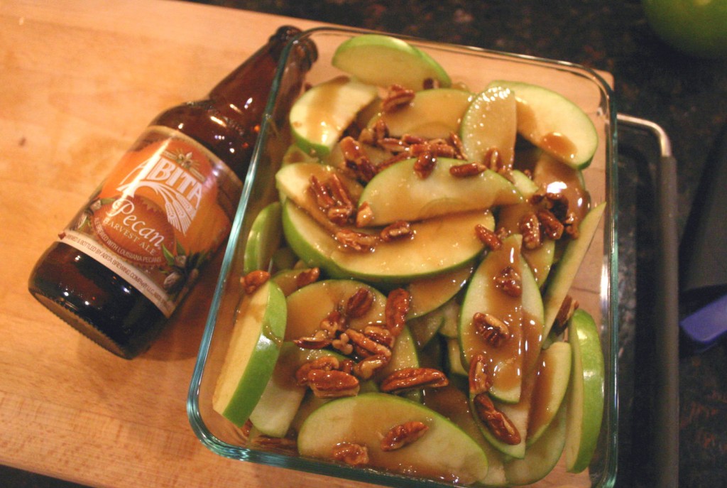 Drink and Spoon Pecan Caramel Apple Crisp