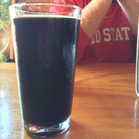 Ninja Bread Man Porter in a pint glass on a cold November day.
