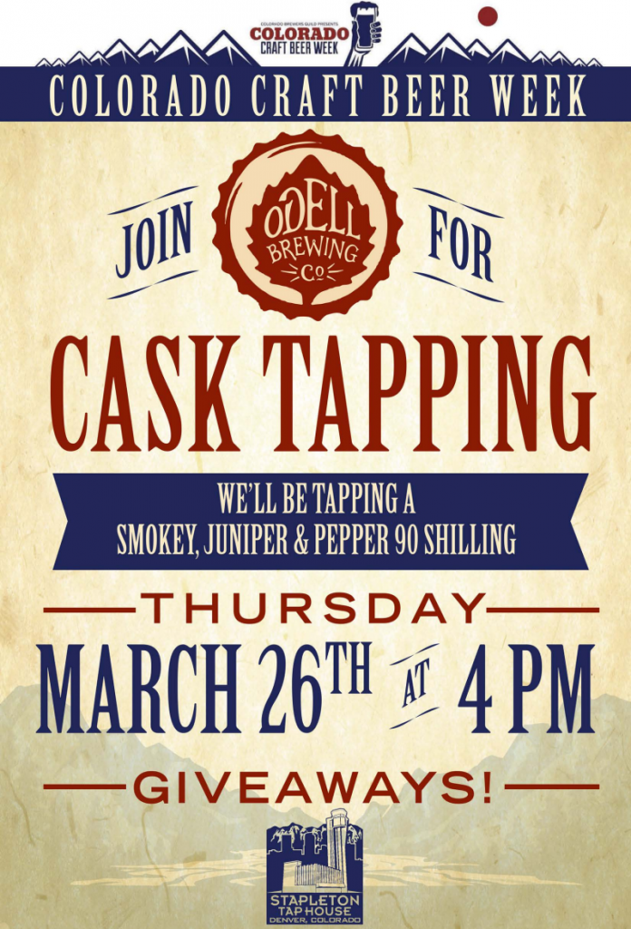 Odell Brewing - cask tapping - stapleton tap house - dbb - 03-26-15