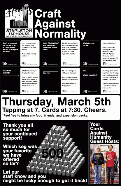 crafts against normality - dbb - stapleton tap house - 03-05-15