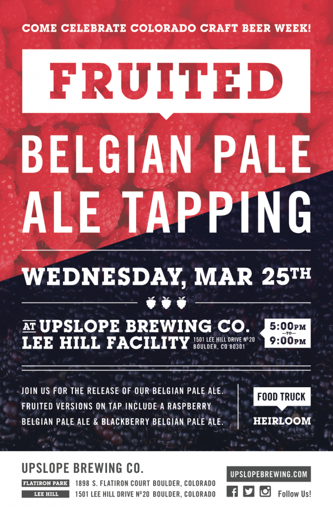 fruited belgian pale ale tapping - upslope lee hill - dbb - 03-25-15