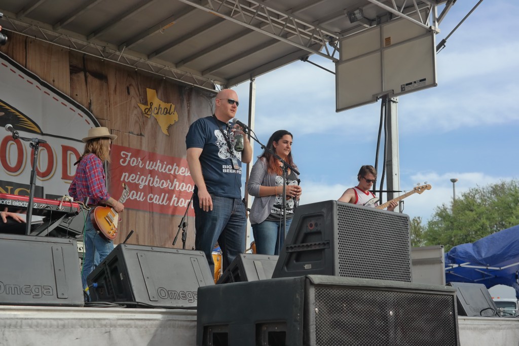 BTBF Founders Chad and Nellie Montgomery leading the toast. 