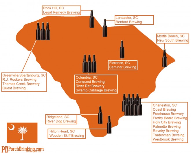 List of Breweries in South Carolina