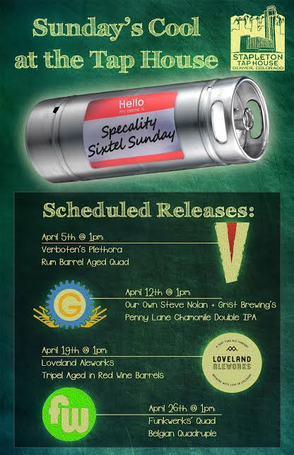 Specialty Sixtel Tapping at Stapleton Tap House - April 2015 - DBB