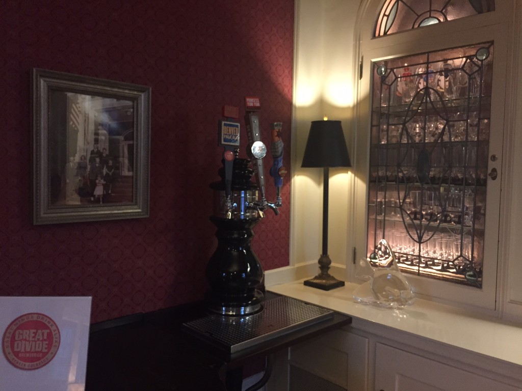 The infamous beer taps in the Governor's mansion.