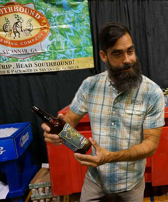 Southbound Brewing rep shows off newest seasonal bottle release