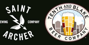 Saint Archer Brewing and Tenth and Blake Beer Company logos side by side