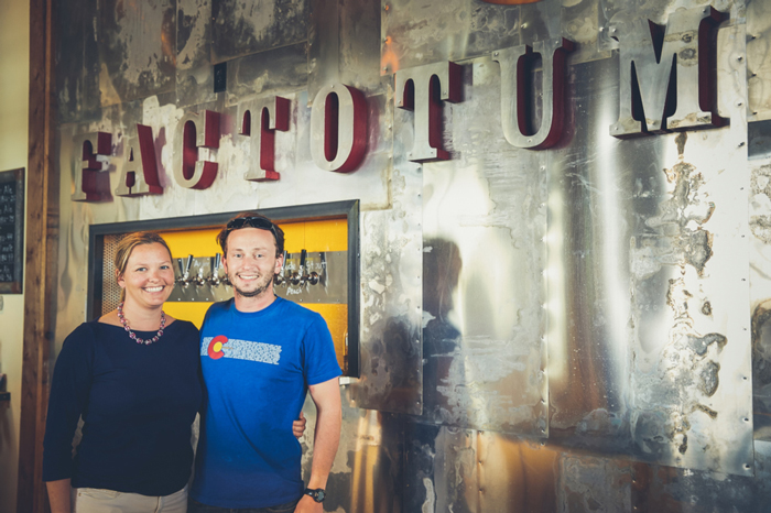 Chris and Laura Bruns of Factotum Brewhouse