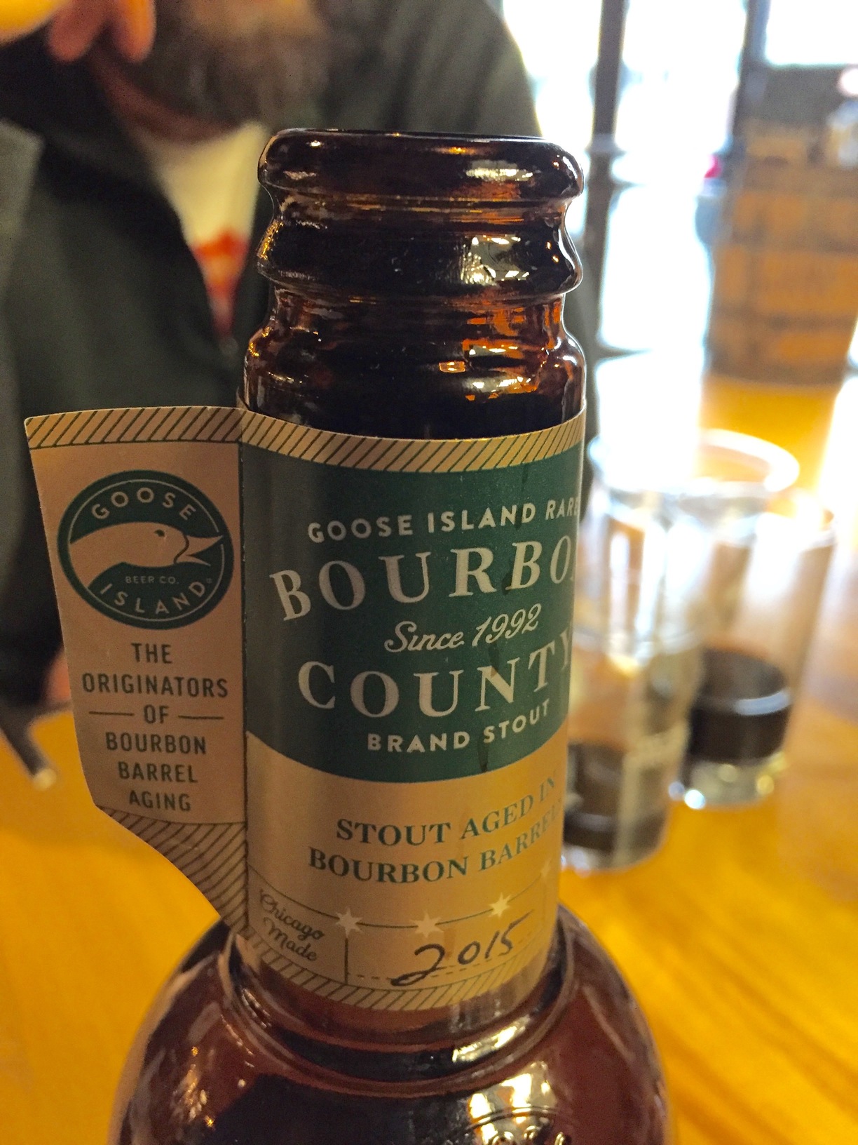 The label on the bottle of Rare.