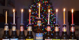 Beer Menorah