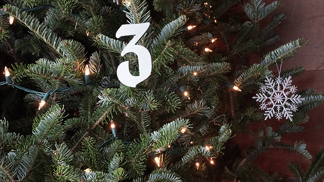 A close up look at the Three Taverns Christmas tree at the Holiday Party and 2015 Bourbon Barrel Aged Feest Noel release. (Jess Baker/PorchDrinking.com)