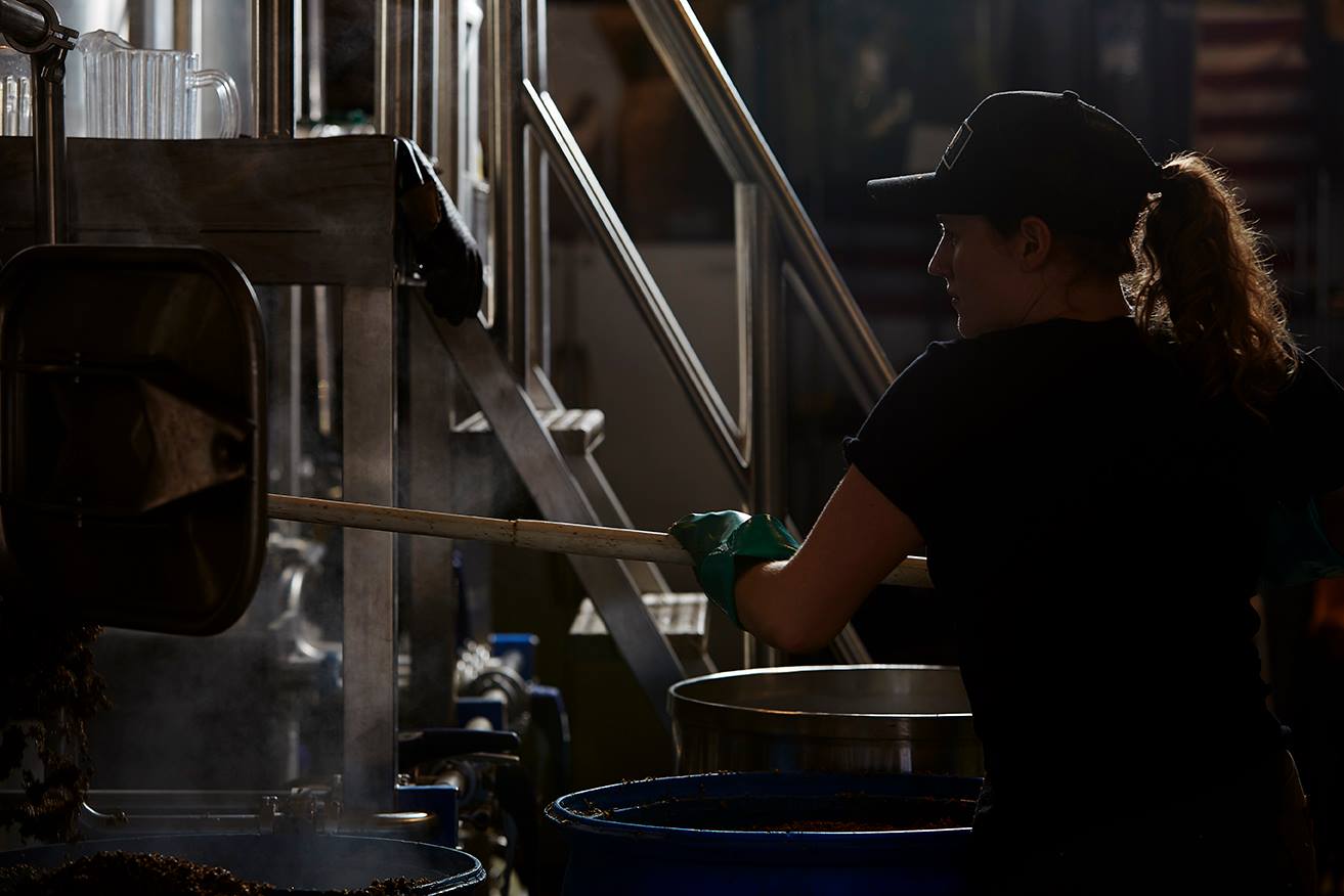 Ali, working on a beer at Ratio Beerworks. Photo Courtesy of Dustin Hall, The Brewtography Project