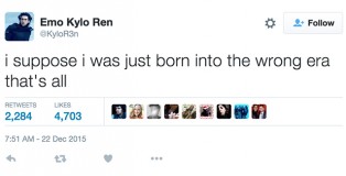 Emo Kylo Ren Tweet