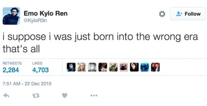 Emo Kylo Ren Tweet