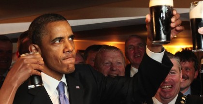 obama cheers beer