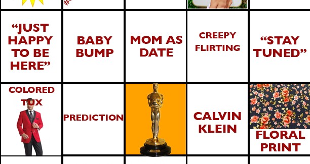 2016 Academy Awards Bingo Card