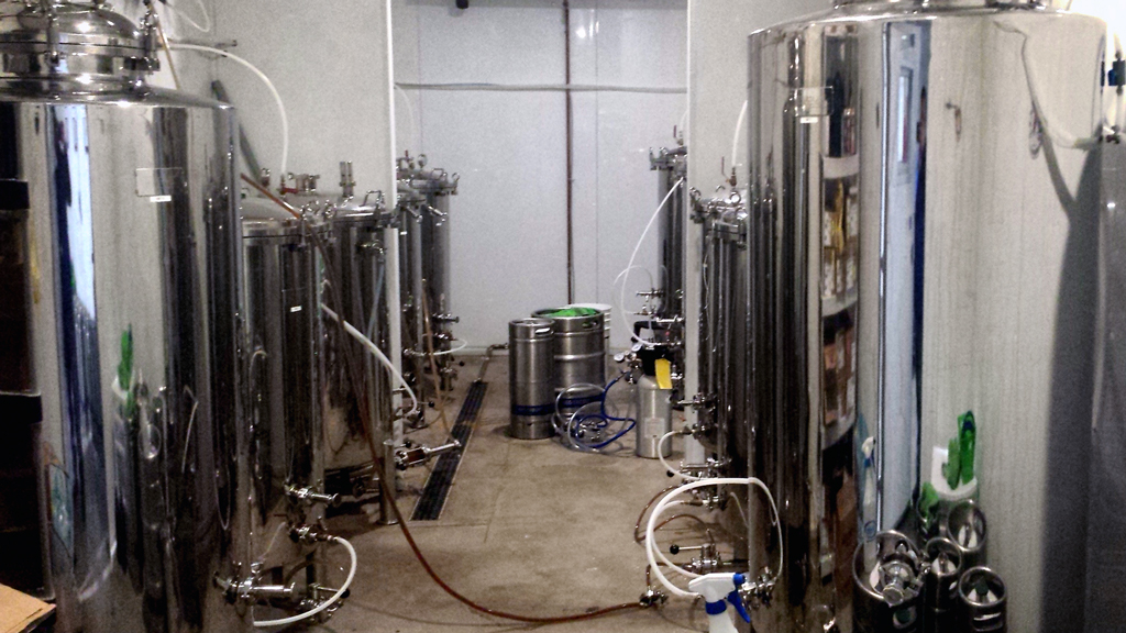 Beer to the taproom is fed directly from the brewery's brite tanks.