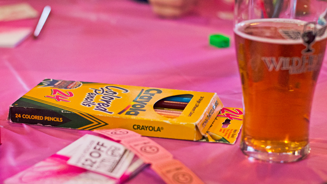 Colored pencils, stickers and other crafty bling helped create one-of-a-kind Valentine's Day cards. (Credit: Anna Norris)