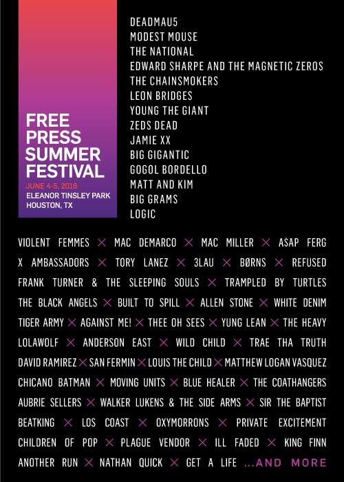 2016 free press summer fest lineup
