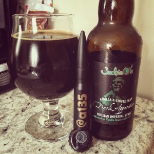 Jackie O’s Vanilla & Coffee Bean Russian Imperial Stout.