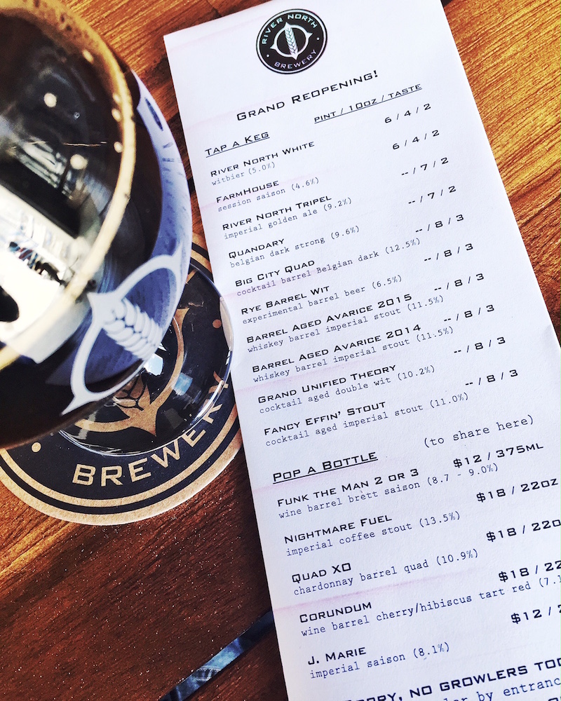 River North Brewery Reopens Lineup