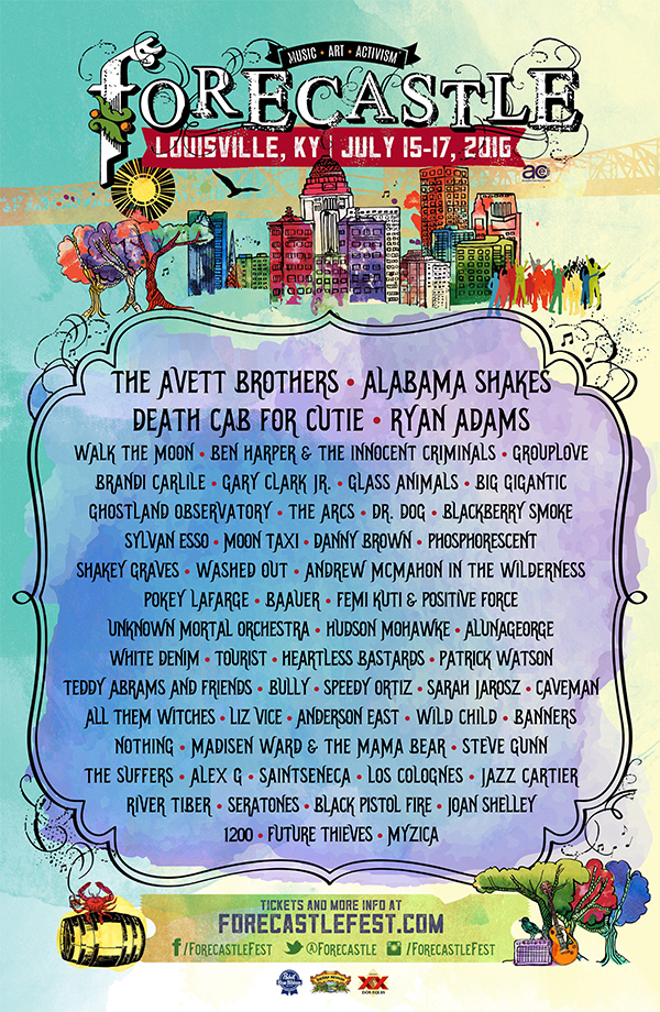 2016 forecastle music festival lineup