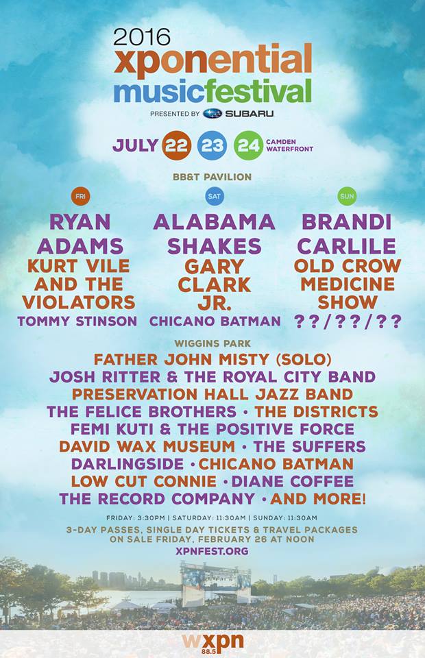 2016 xponential music festival lineup