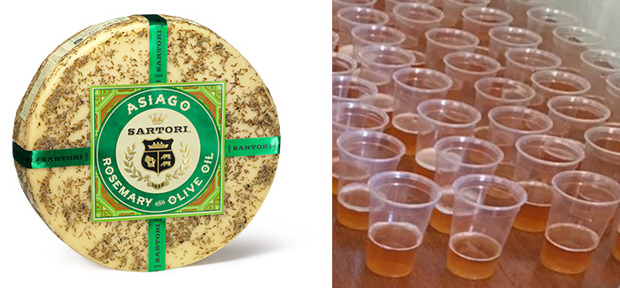 Sartori Rosemary & Olive Oil Asiago + SweetWater I am Gruit