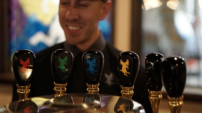 Belgian-style beers pour during opening weekend at Abbey of the Holy Goats in Roswell. (Chris Powell/PorchDrinking.com)