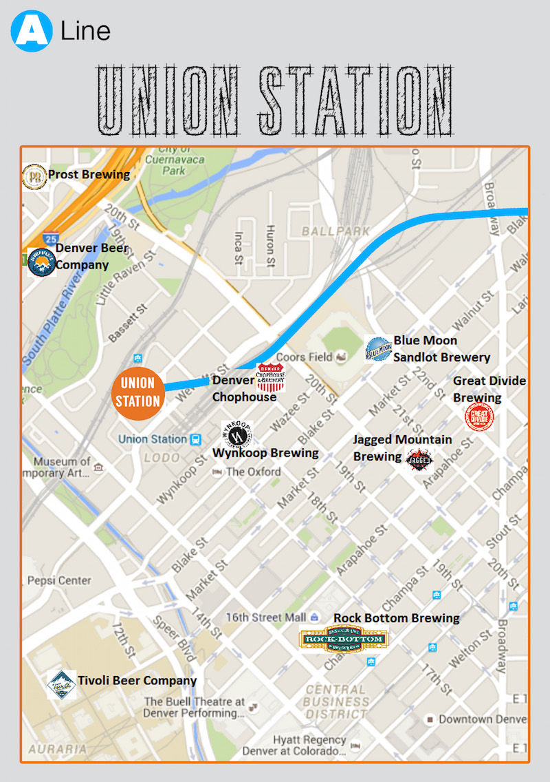 Breweries Within Walking Distance of Denver RTD