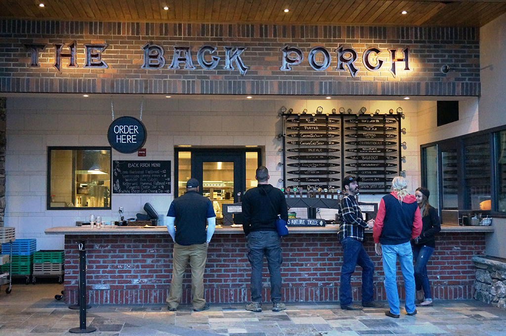 Back porch bar at Sierra Nevada Brewing Co.