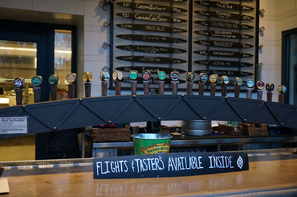 Taps at Sierra Nevada Brewing Co.