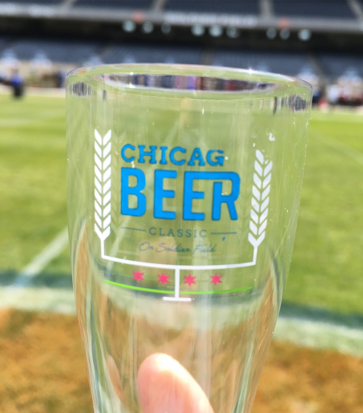 The tasting glass for this year's Chicago Beer Classic. Mine was missing the 'O'