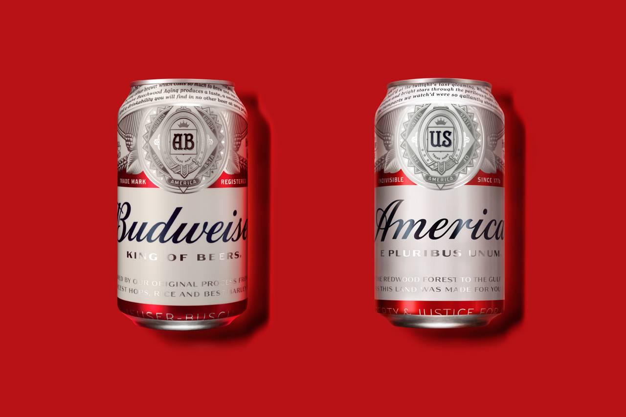 budweiser america label