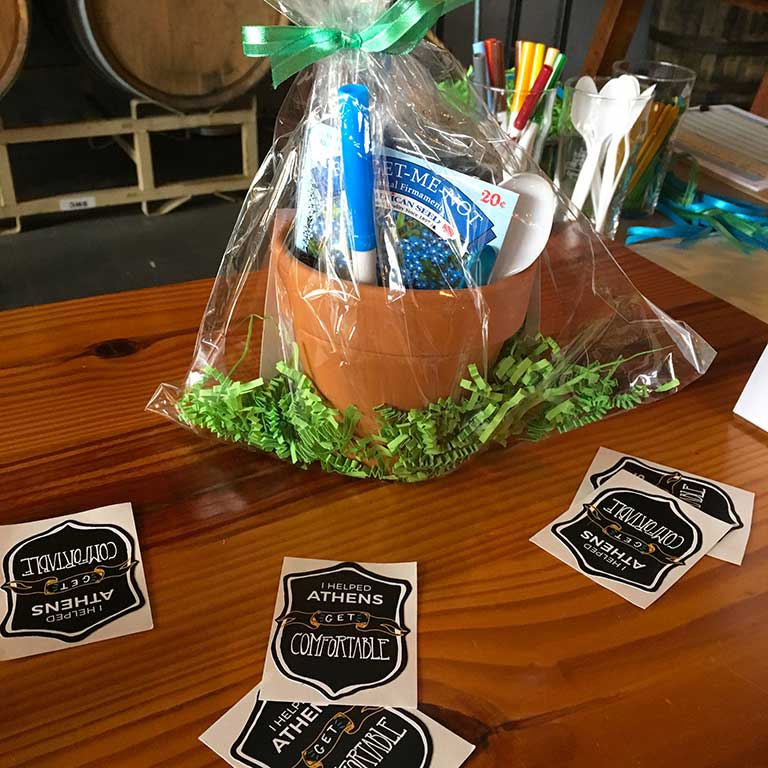 A completed Smart Lunch–Smart Kid Enrichment kit at the Get Comfortable volunteer station for Action Ministries. (Photo Courtesy of Creature Comforts Brewing Co.)