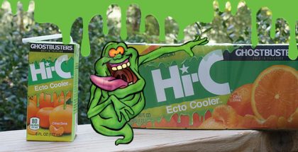 Hi-C Ecto Cooler Juice Drink with Ghostbusters' Slimer