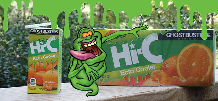 Hi-C Ecto Cooler Juice Drink with Ghostbusters' Slimer