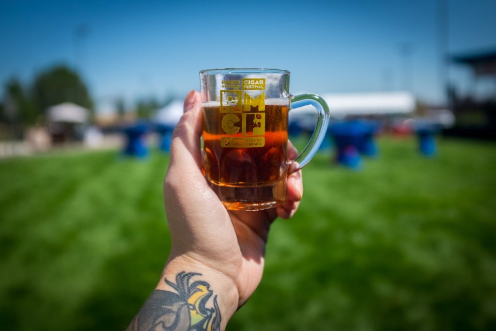 Lynn Appreciates her Brew on this beautiul August Day - RMCF 2016 - photo courtesy of Will Dozier